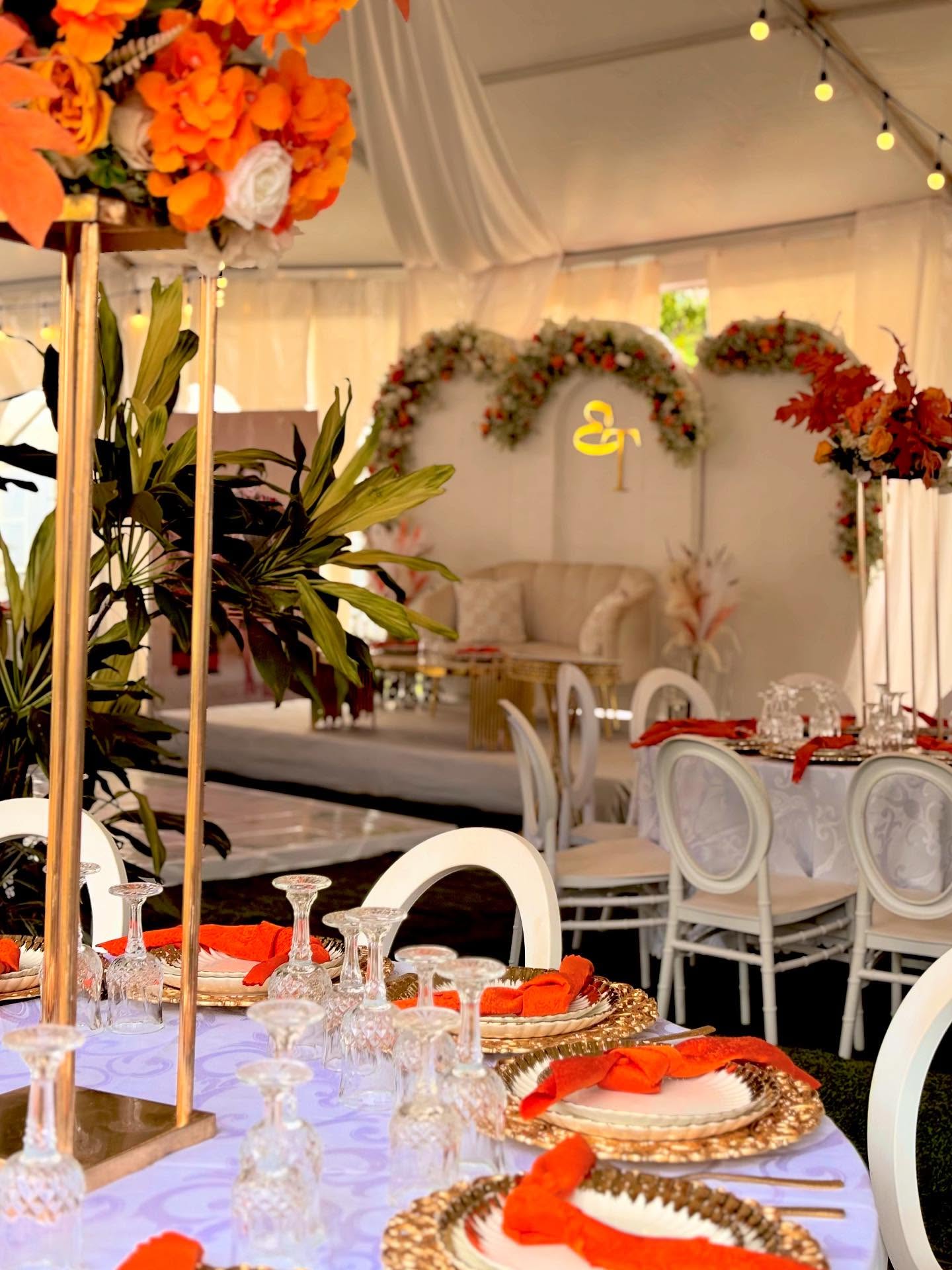 wedding ceremony backdrop event decor by Bisona Fombutu Yaoundé Cameroon